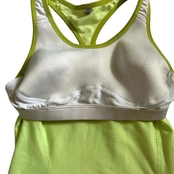Nike Dri-FIT Tank Top Racerback Athletic Neon Green Running Workout Size XS - Picture 7 of 7